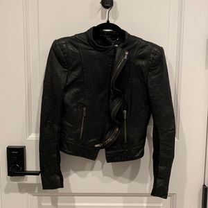 BCBG Black leather jacket